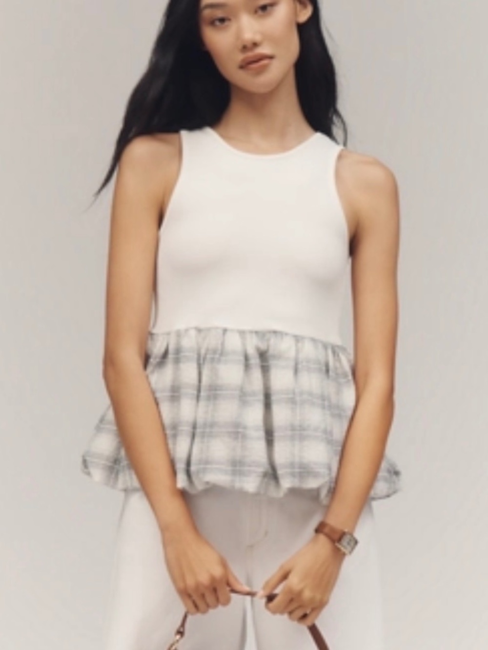 Anthropologie Maeve Bubble Peplum Top Xs
